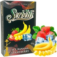 Тютюн Serbetli Ice Banana Strawberry (Банан, Полуниця, Айс) Тютюн Serbetli Ice Banana Strawberry (Банан, Полуниця, Айс)