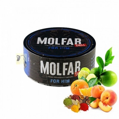 Табак Molfar Chill Line For Him (Бергамот, Апельсин, Абрикос, Ваниль) 100 г