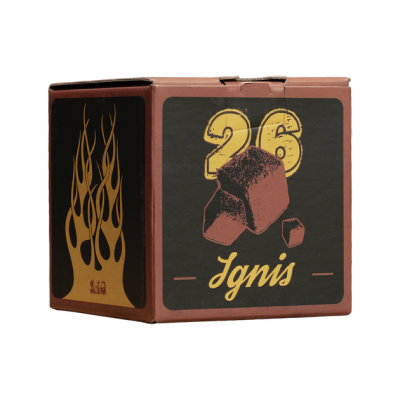 Уголь (кокосовый) Ignis 1кг (картон) 26 куб